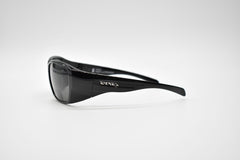 EYRES DEFINE Shiny Black Frame Polarised Grey Bifocal Lens +1.5