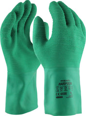 Maxisafe Harpoon Green Latex Gauntlet (6 Pairs)