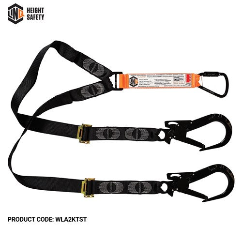 LINQ Elite Double Leg Shock Absorbing 2M Adjustable Lanyard