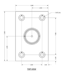 Flush floor mount sleeve for existing concrete, powder coated steel