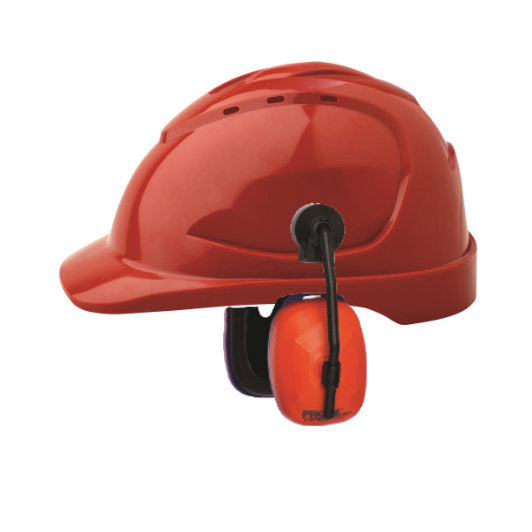 ProChoice V9 Hard Hat Vented Red (HHV9-R) with Viper Earmuffs (HHEM)