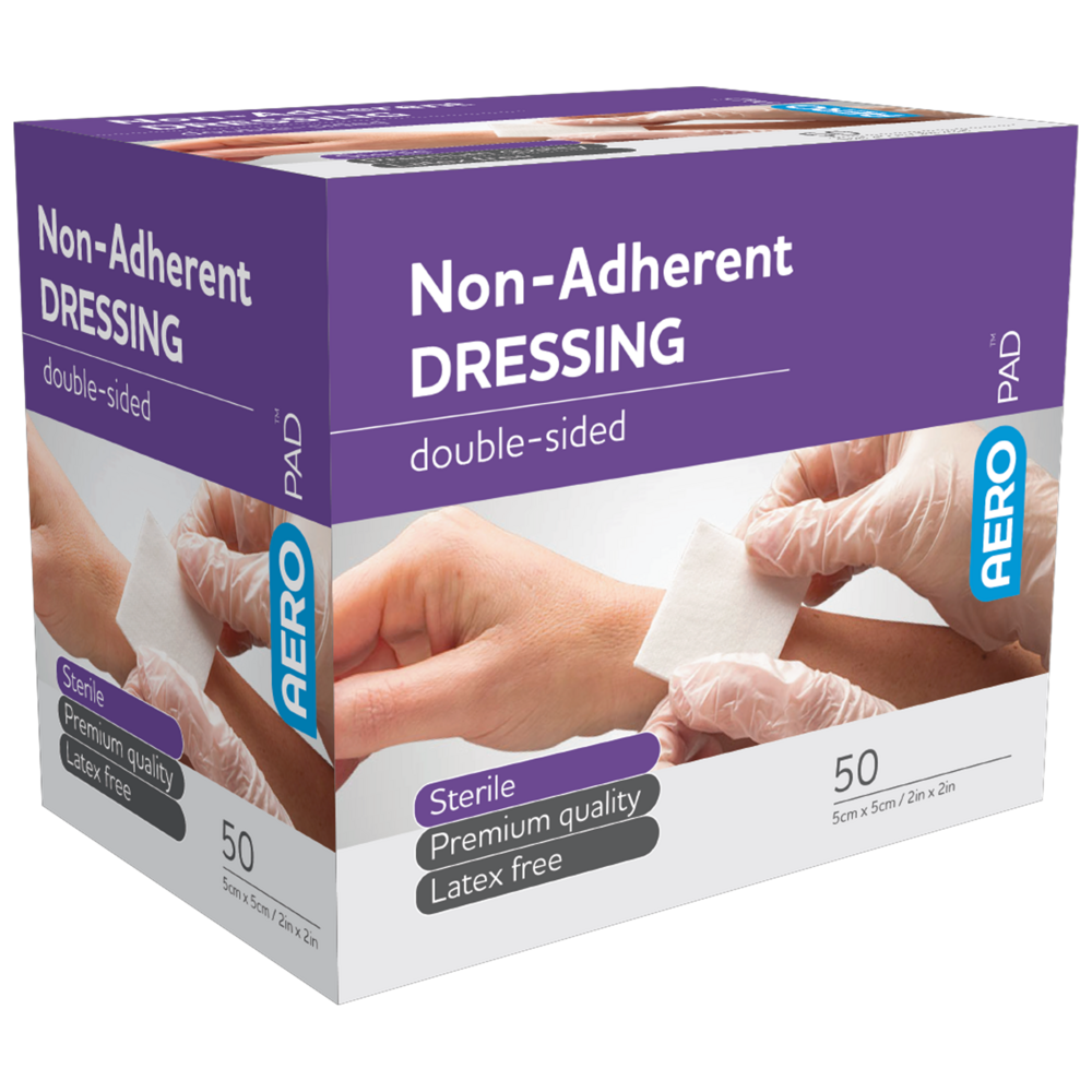 Aero Healthcare AEROPAD Non-Adherent Dressing 5 x 5cm Box/50