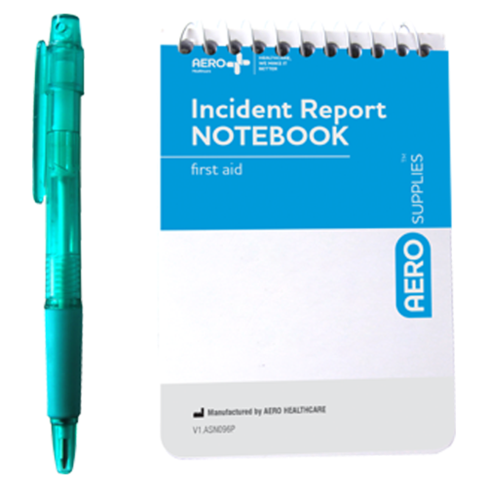 Aero Healthcare AEROSUPPLIES First Aid Notebook with Pen