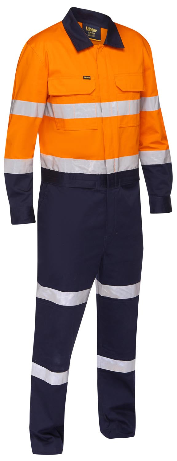 Bisley Taped Hi Vis Coverall with Waist Zip Opening