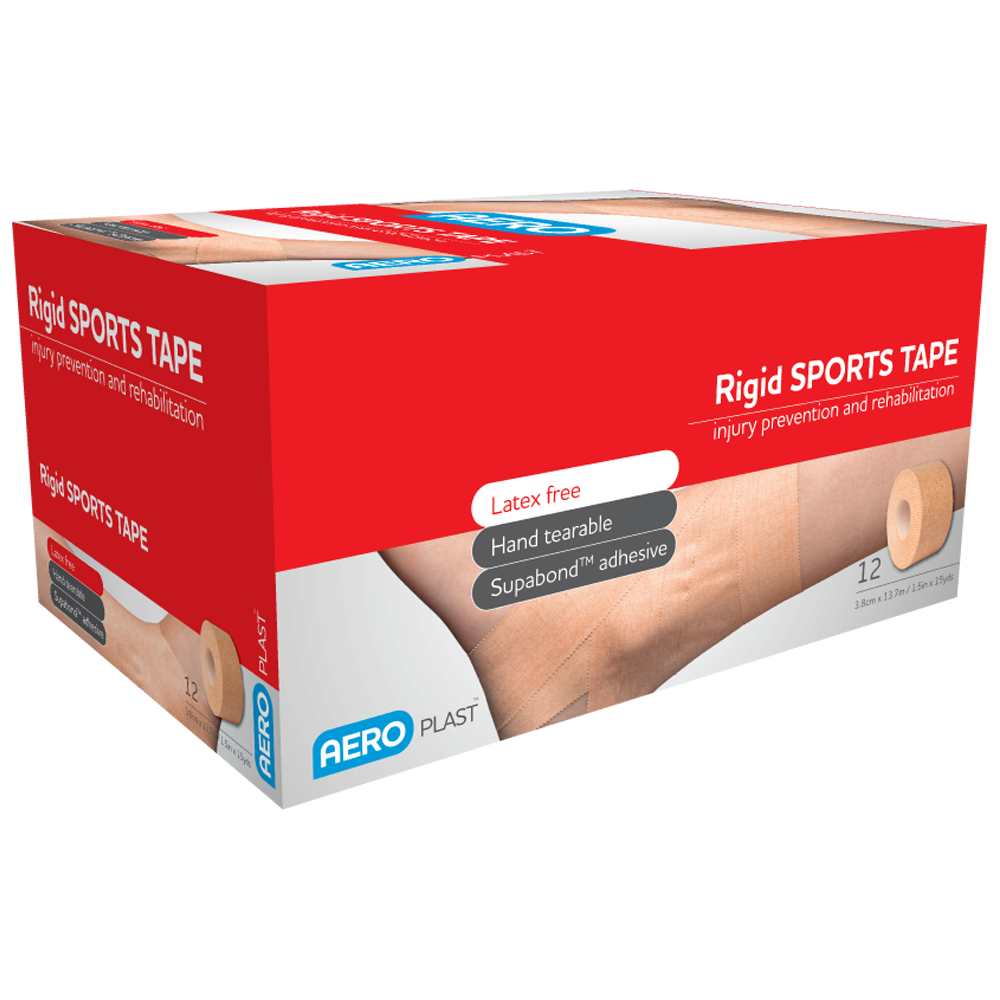 Aero Healthcare AEROPLAST Rigid Sports Tape 3.8cm x 13.7M Box/12