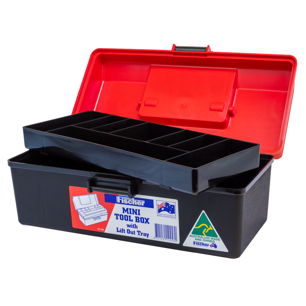 Aero Healthcare AEROCASE Red and Black Plastic Tacklebox with Liftout Tray 15 x 29 x 11.5cm