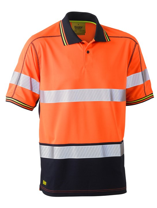 Bisley Taped Hi Vis Polyester Mesh Polo