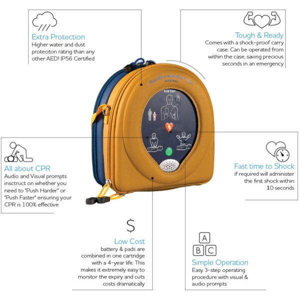 HEARTSINE Samaritan 500P Semi-Automatic Defibrillator (CPR Advisor) (DG)