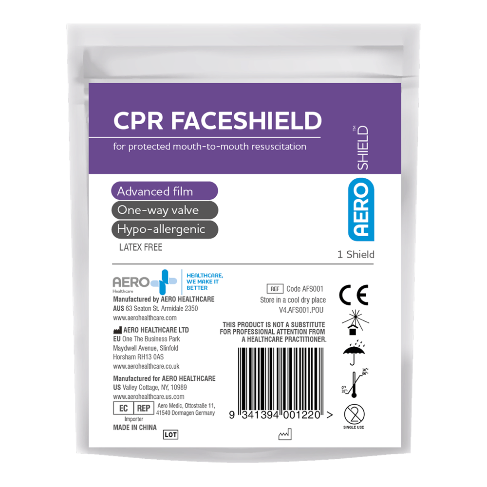 Aero Healthcare AEROSHIELD Disposable Face Shield with one-way valve