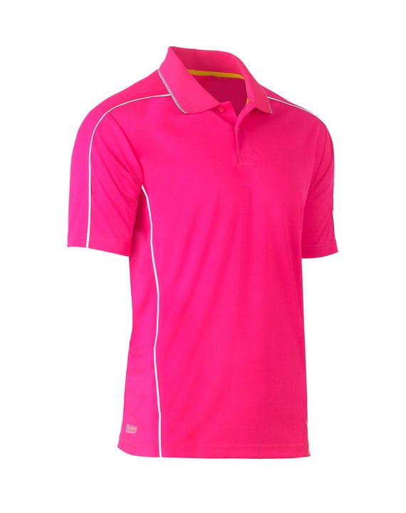 Bisley Cool Mesh Polo with Reflective Piping