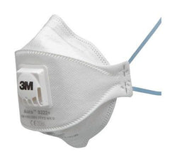 (Box of 10) 3M P2 Aura Flat Fold Particulate Respirator inc valve (9322A+)