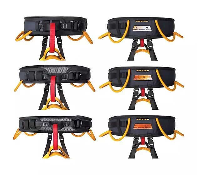 VERSA II (black/orange, 3 buckles) CLIMBING HARNESSES XS-M