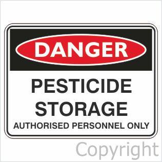 DANGER PESTICIDE STORAGE 450x600mm Metal