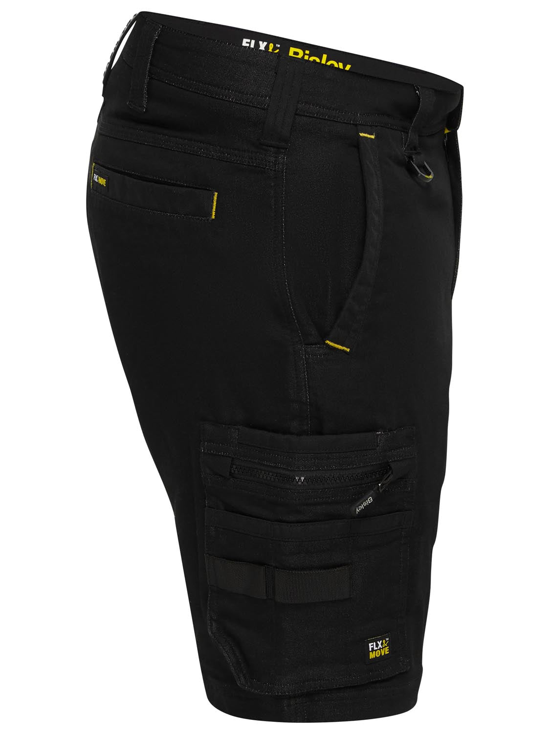 Bisley Flx and Move Stretch Denim Zip Cargo Shorts