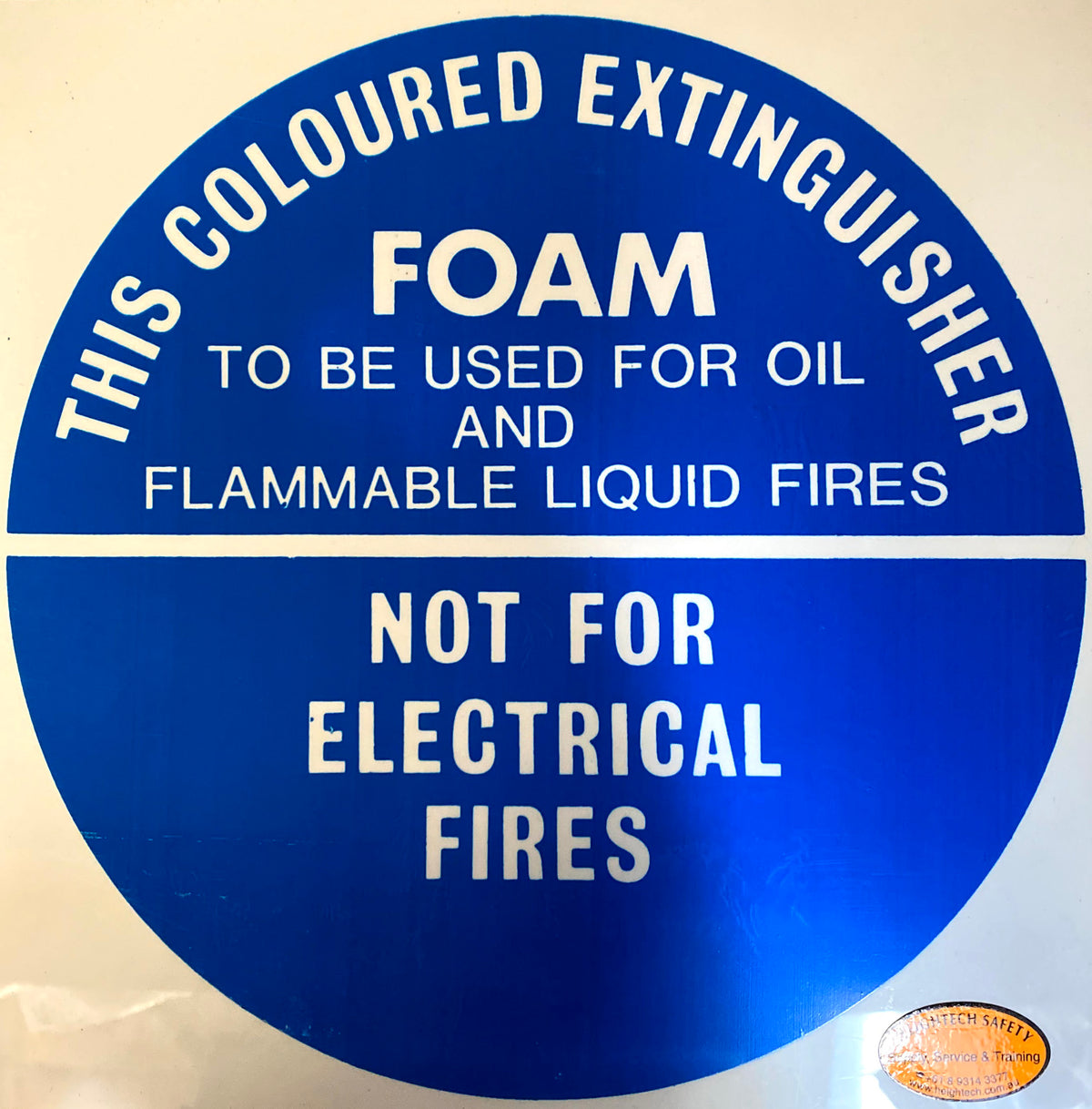 Foam Instruct sign 19cm x 19cm