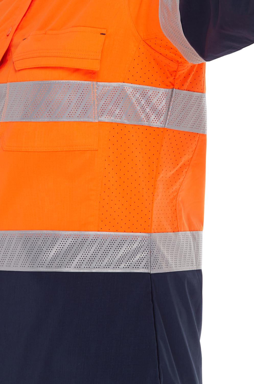 Bisley Women's X Airflow Hi Vis Taped Stretch Ripstop Shirt