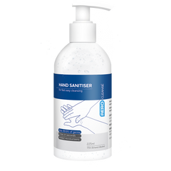 Aero Healthcare AEROCLEANSE 75% Alcohol Hand Sanitiser Pump Bottle 225mL (DG)