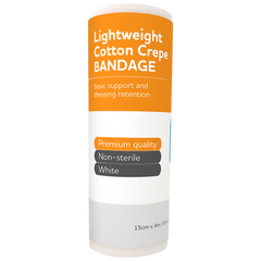 Aero Healthcare AEROCREPE Light Cotton Crepe Bandage 15cm x 4M Wrap/12