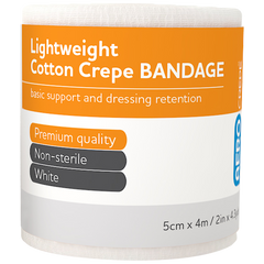 Aero Healthcare AEROCREPE Light Cotton Crepe Bandage 5cm x 4M Wrap/12