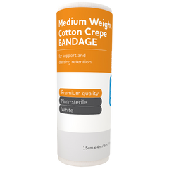 Aero Healthcare AEROCREPE Medium Cotton Crepe Bandage 15cm x 4M Wrap/12