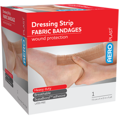 Aero Healthcare AEROPLAST Premium Fabric Dressing Strip 7.5cm x 5M