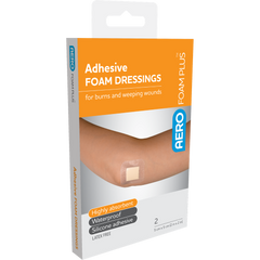 Aero Healthcare AEROFOAM PLUS Adhesive Foam Dressings 5 x 5cm Box/2