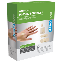 Aero Healthcare AEROPLAST Plastic Assorted Dressings Box/40