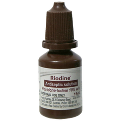 Aero Healthcare RIODINE 10% Povidone Iodine Solution Dropper Bottle 15ml