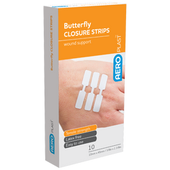 Aero Healthcare AEROPLAST Butterfly Wound Closures 45 x 10mm Box/10