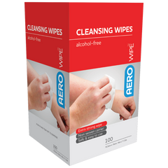 Aero Healthcare AEROWIPE Alcohol-Free Cleansing Wipes Box/100