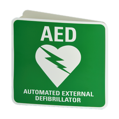 Aero Healthcare CARDIACT Poly AED Angle Bracket Sign 22.5 x 22.5cm