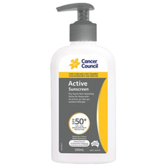 Aero Healthcare CANCER COUNCIL SPF50+ Active Sunscreen Pump 200mL