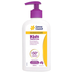 Aero Healthcare CANCER COUNCIL SPF50+ Kids Sunscreen Pump 200mL