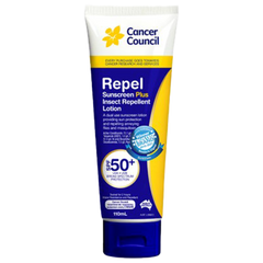 Aero Healthcare CANCER COUNCIL SPF50+ Repel Sunscreen+Insect Repellent Tube 110mL