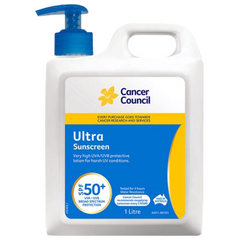 Aero Healthcare CANCER COUNCIL SPF50+ Ultra Sunscreen Pump 1L