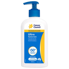 Aero Healthcare CANCER COUNCIL SPF50+ Ultra Sunscreen Pump 200mL