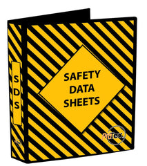 YELLOW SDS Safety Data Sheet Binder Folder also known as MSDS Folder