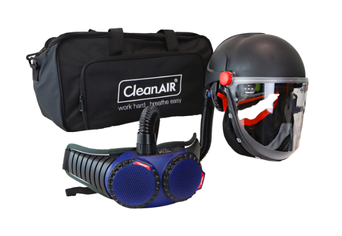 Maxisafe Cleanair Helmet With Flip-Up Cylindrical Visor And Aergo Papr With P3 Filters