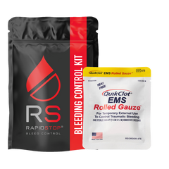 Aero Healthcare RAPIDSTOP Bleeding Control Kits - Small, Plastic Pouch - EMS Roll