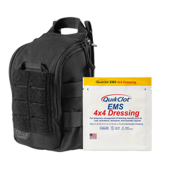 Aero Healthcare RAPIDSTOP Bleeding Control Kits - Medium, Tactical Pouch - EMS Dressing