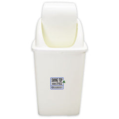 FastAid Garbage Bin, Tidy Bin White Swing Top 27 Litre