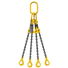 Austlift Grade 80 Chain Sling 6mm 4leg Effective Length C/W Clevis Type Grab Shortner And Clevis Self Locking Hook Tested
