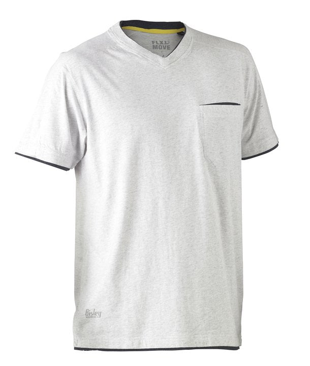 Bisley Flex & Move Cotton Rich V Neck Short Sleeve Tee