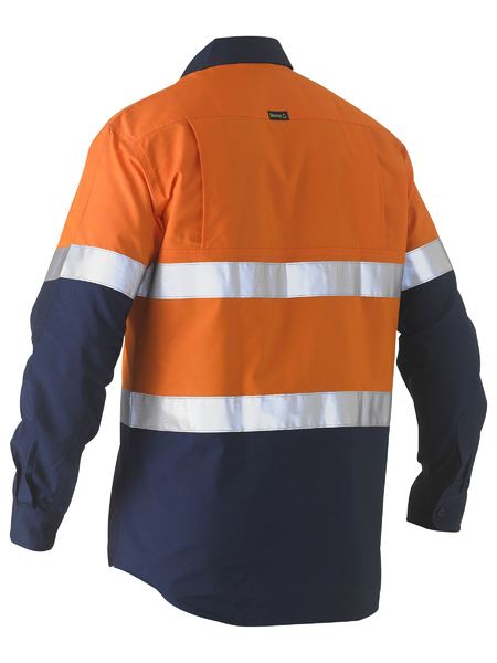 Bisley Bisley Recycle Taped Two Tone Hi Vis Drill Shirt