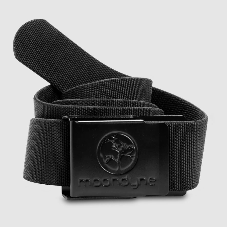 Moondyne Stretch Belt Steel Cam Buckle 1400mm Black (M20C1400-1BK)