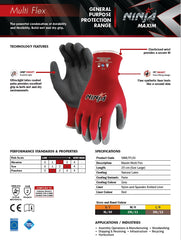 Ninja Multi Flex Glove Red Size Extra Large