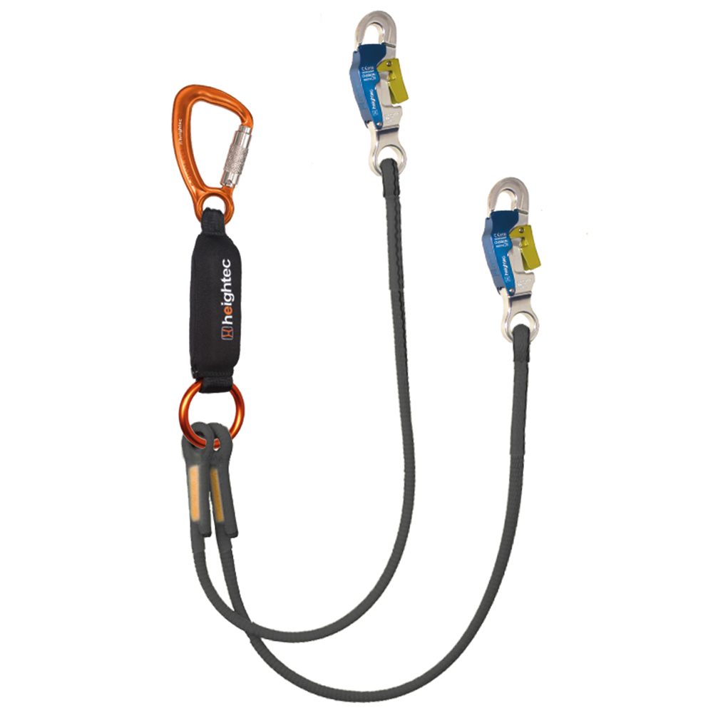 Heightec ELITE twin lanyard - tri-act 1.50m Steplock