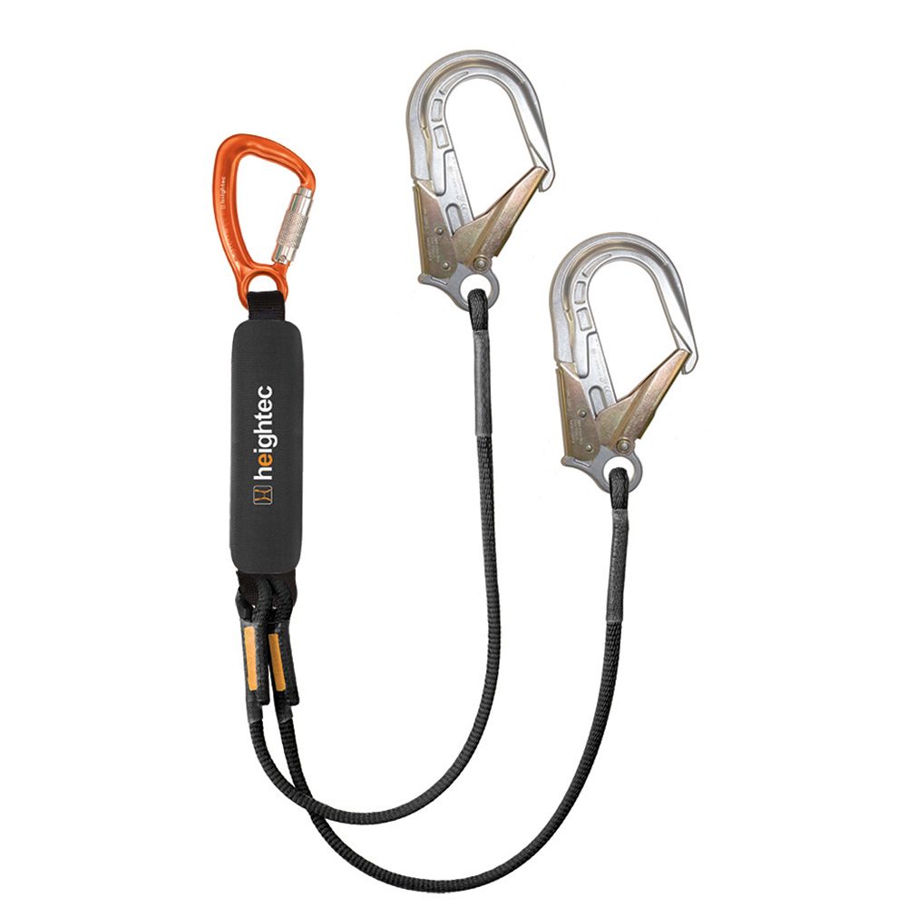 Heightec TENSOR twin lanyard - tri-act 1m CE/ANSI hooks