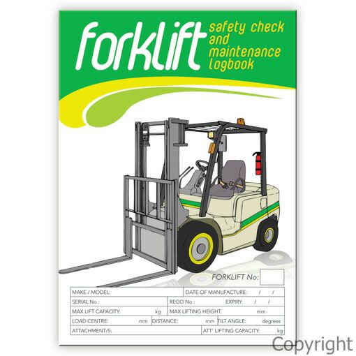 LOG BOOK FORKLIFT A5 Plastic Kit