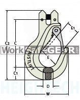 Austlift  Sling Hook 02T 7_8mm  WLL 2T (102908)